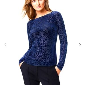 WOLFORD ADA PULLOVER SAPHIRE SIZE LARGE